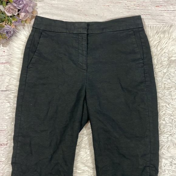 J. Crew Hayden kick crop linen blend black trouser tall fit - Picture 9 of 11